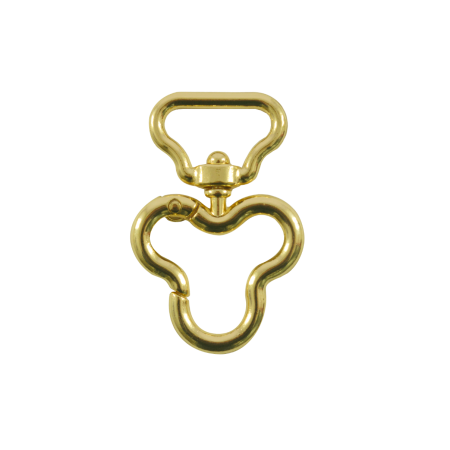 Mosquetão Trevo Dourado