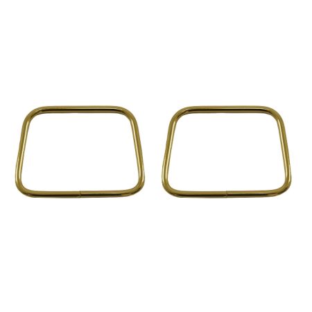 Alça de Metal Retangular 11 cm Dourada
