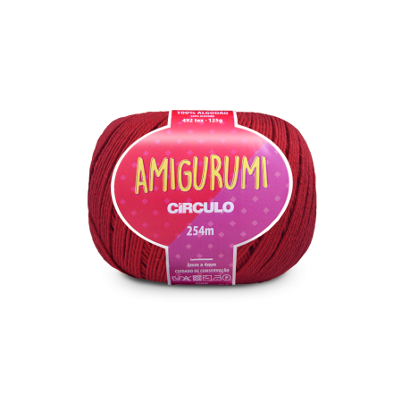 3402 - Amigurumi - Vermelho Círculo