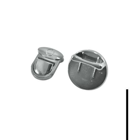 Fecho de Metal Pressão - Prata