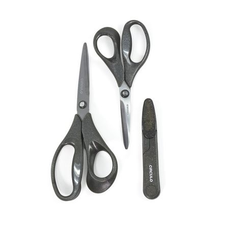 Kit de Tesouras com Glitter - Preto