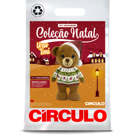 Kit Amigurumi Natal 2025 - Tony Bear
