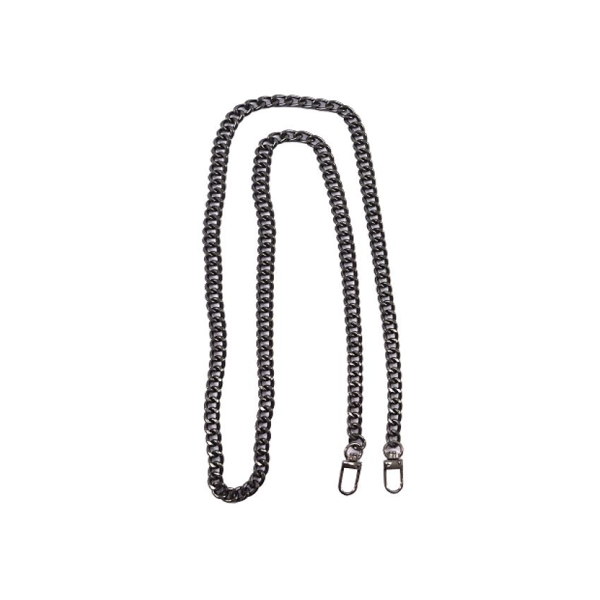 Alça de Metal Corrente Fina 120 cm - Preta