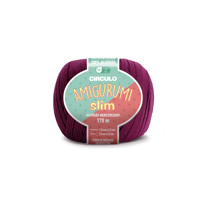 3154 - Amigurumi Slim - Vinho