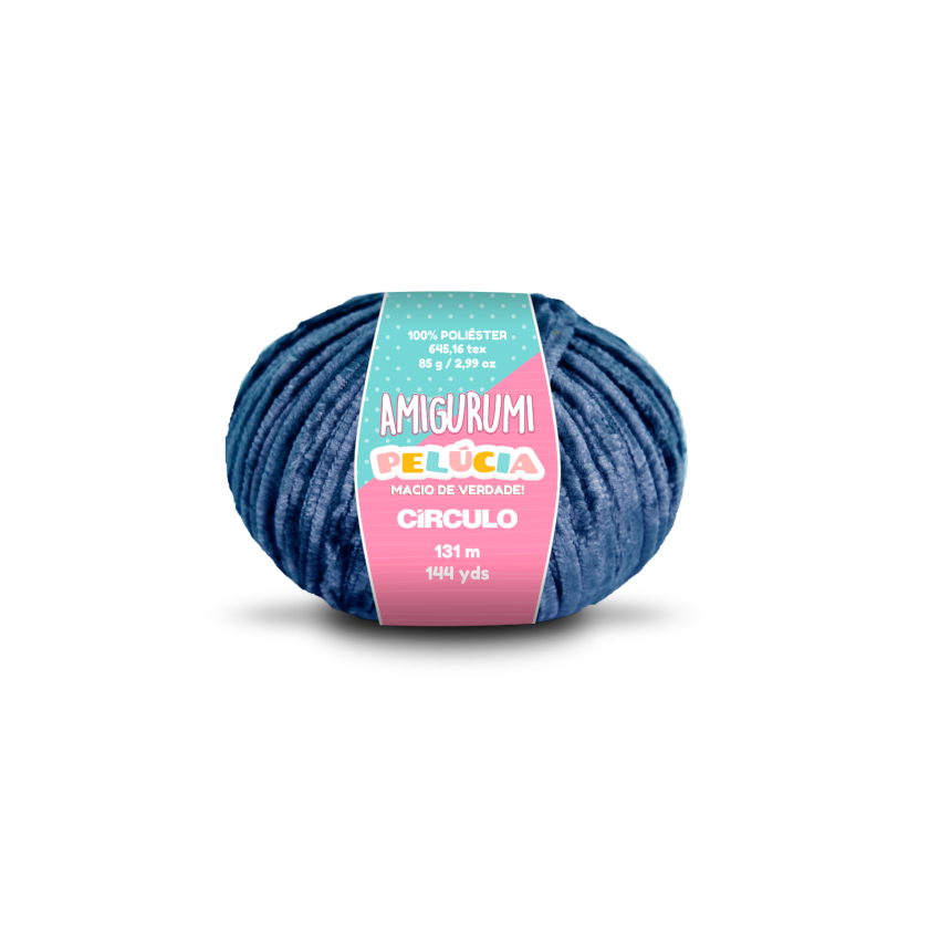 2856 - Amigurumi Pelucia - Azul Profundo