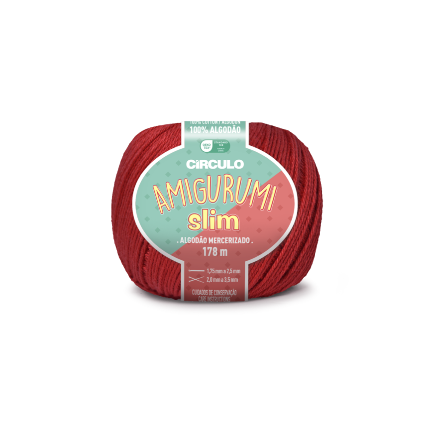 3402 - Amigurumi Slim - Vermelho Círculo