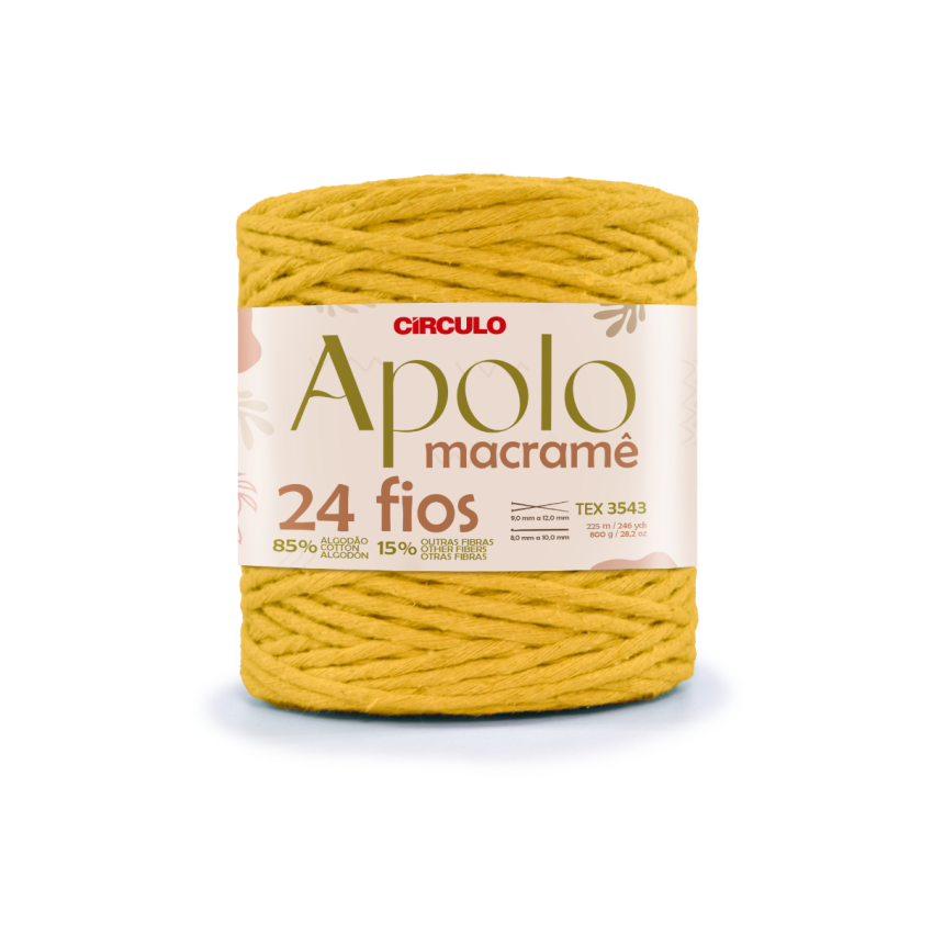 1660 - Apolo Macramê - Amarelo