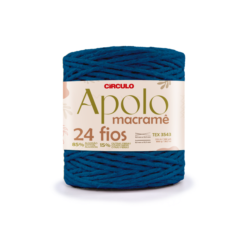 2775 - Apolo Macramê - Azul Bic