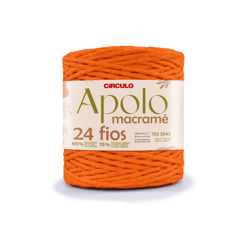 4445 - Apolo Macramê - Tangerina