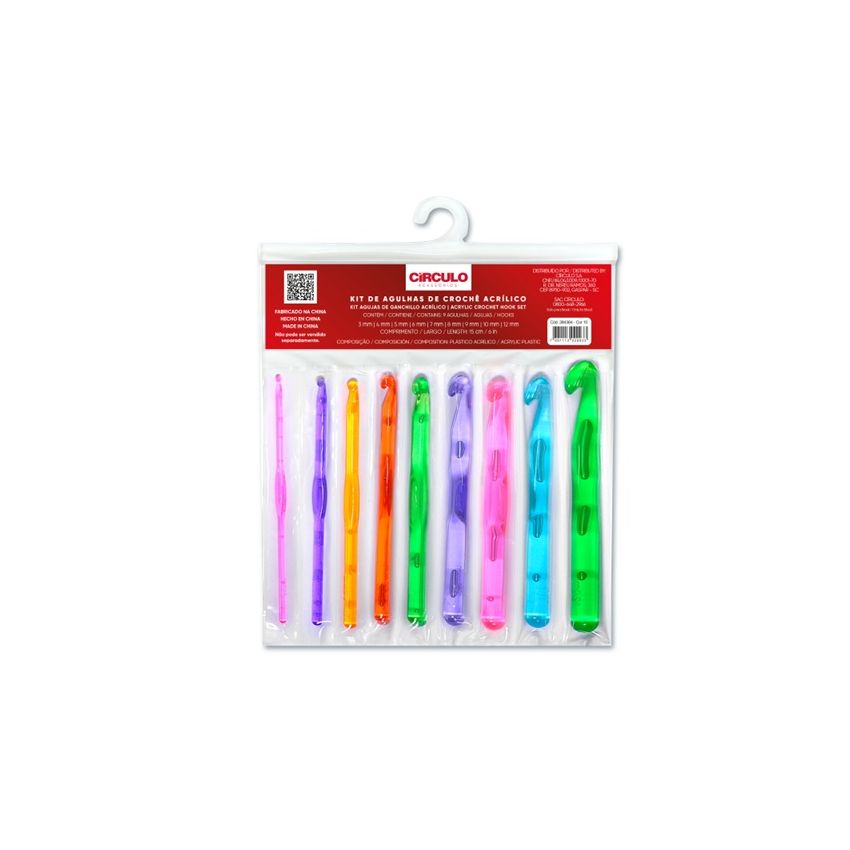 Kit de Agulhas de Crochê Acrílico